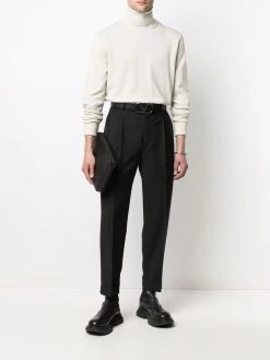 Alexander McQueen metallized roll-neck jumper