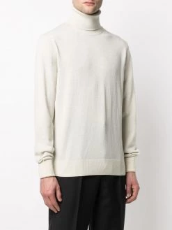 Alexander McQueen metallized roll-neck jumper