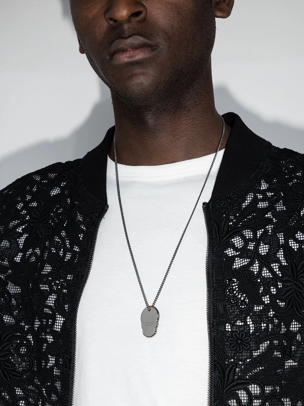 Outlet 🤩 Alexander McQueen Skull Tag curb chain necklace ⭐ 2 Alexander McQueen Skull Tag curb-chain necklace