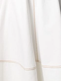 Alexander McQueen contrast-stitch midi skirt