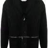 Alexander McQueen mix-knit wool cardigan
