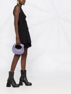 Alexander McQueen lace-panel detail sleeveless dress