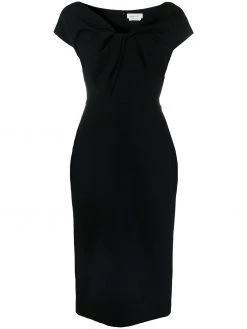 Alexander McQueen twist-detail midi dress