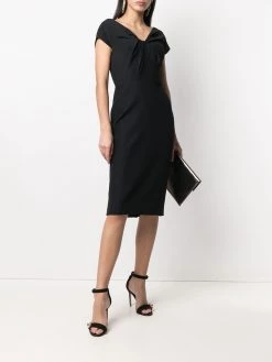 Alexander McQueen twist-detail midi dress