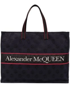 Alexander McQueen East West Selvedge logo tote bag