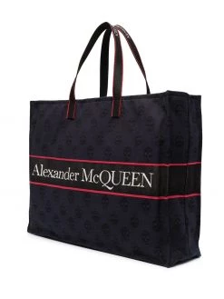 Alexander McQueen East West Selvedge logo tote bag