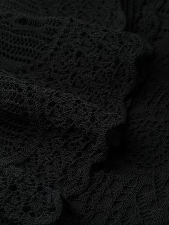 Alexander McQueen crochet knit flared evening dress