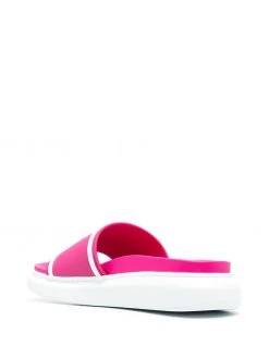Alexander McQueen logo-print platform slides