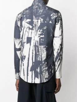 Alexander McQueen abstract-print button-up shirt