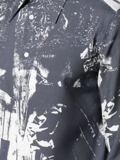 Alexander McQueen abstract-print button-up shirt