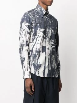 Alexander McQueen abstract-print button-up shirt