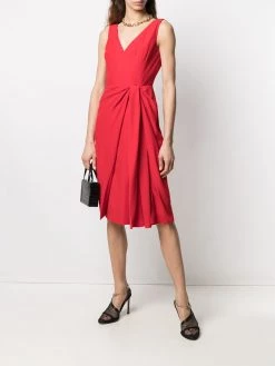 Alexander McQueen knot-detail draped dress