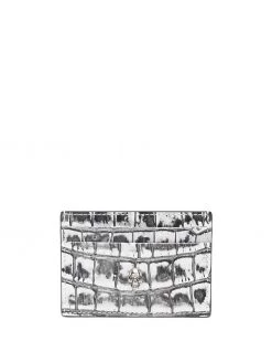 Alexander McQueen crocodile-effect cardholder