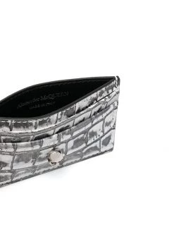 Alexander McQueen crocodile-effect cardholder