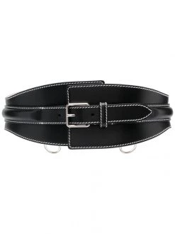 Alexander McQueen contrast-stitch wide belt