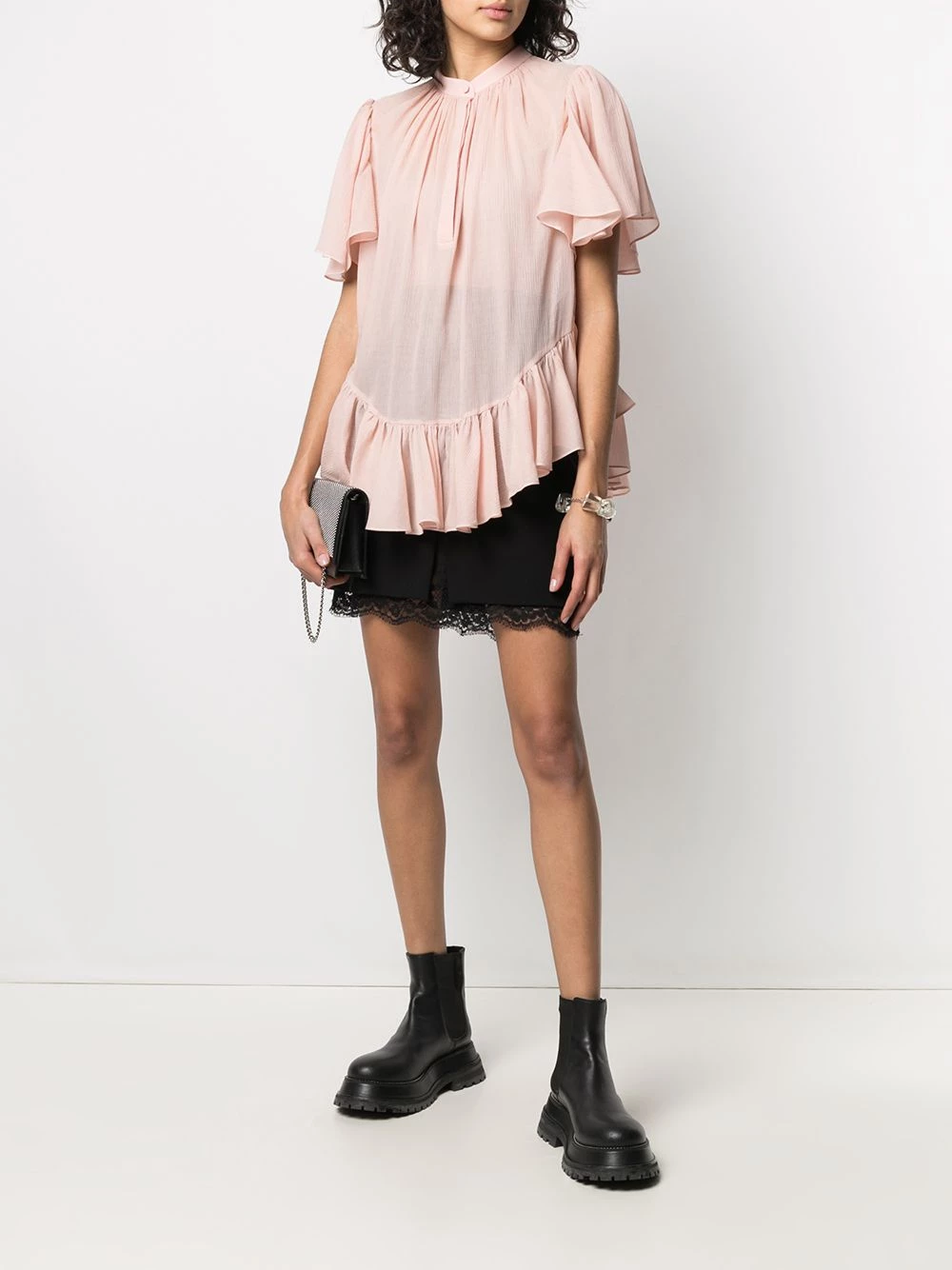 Top 10 ๐ Alexander McQueen Ruffle hem blouse โจ 2 Alexander McQueen ruffle hem blouse