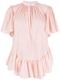 Alexander McQueen ruffle hem blouse