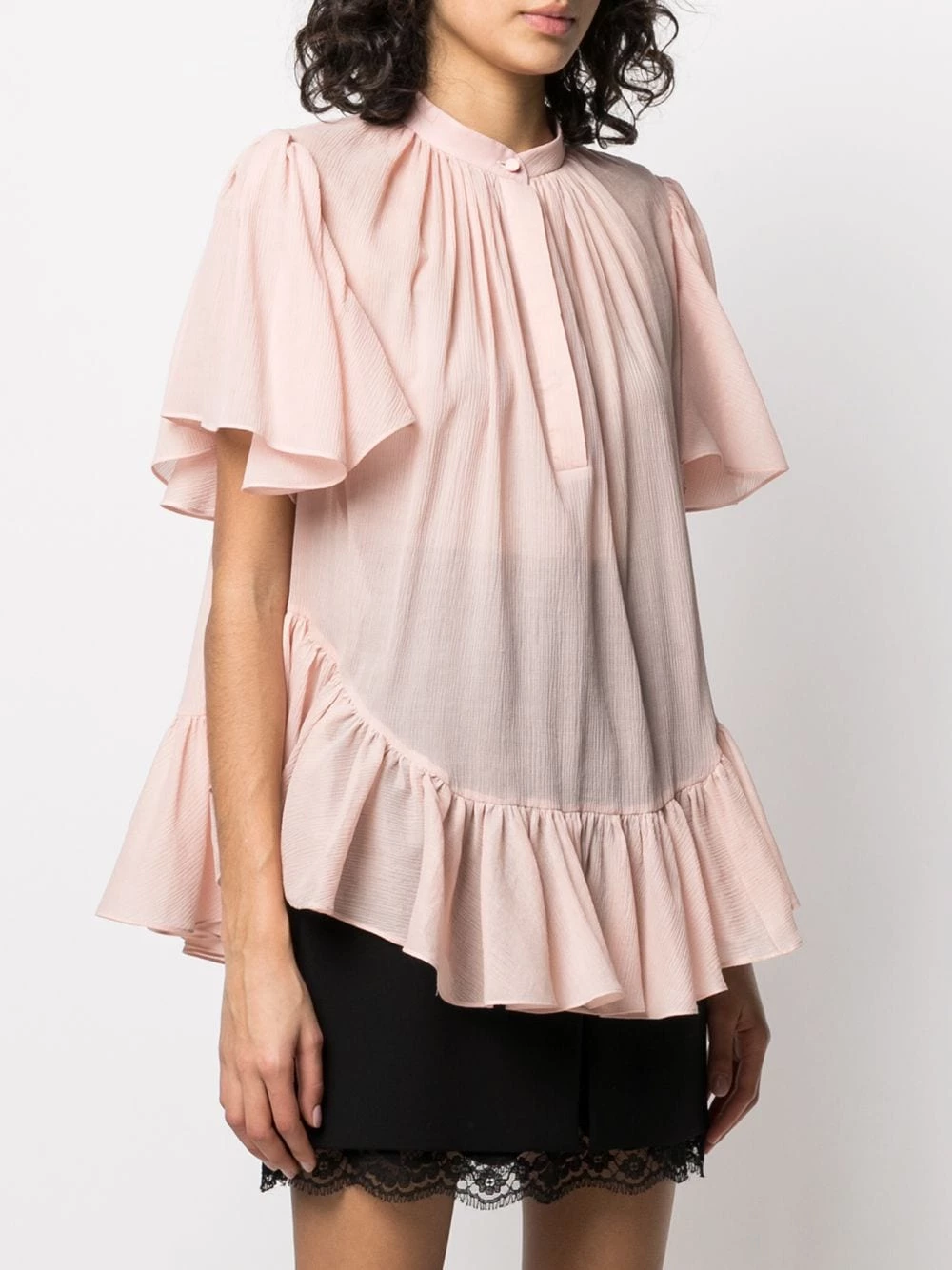 Top 10 ๐ Alexander McQueen Ruffle hem blouse โจ 3 Alexander McQueen ruffle hem blouse