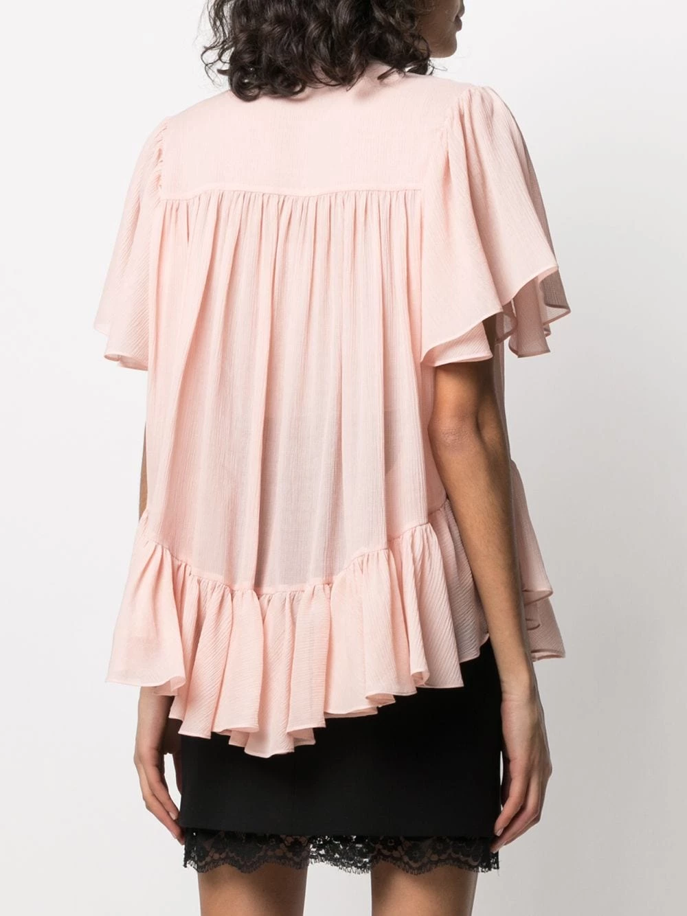 Top 10 ๐ Alexander McQueen Ruffle hem blouse โจ 4 Alexander McQueen ruffle hem blouse