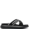 Alexander McQueen logo slip-on sandals