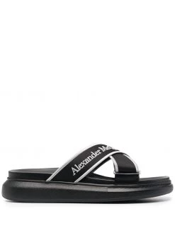Alexander McQueen logo slip-on sandals