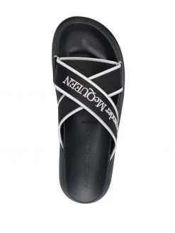 Alexander McQueen logo slip-on sandals