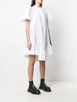 Alexander McQueen short-sleeve asymmetric shirtdress