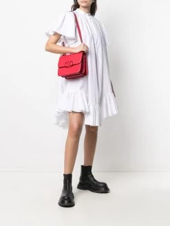 Alexander McQueen short-sleeve asymmetric shirtdress