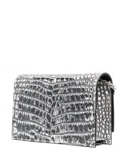 Alexander McQueen Skull distressed-effect crossbody bag