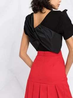 Alexander McQueen pleated crepe A-line skirt