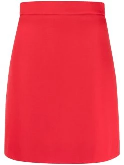 Alexander McQueen pleated crepe A-line skirt