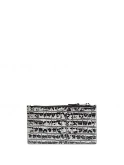 Alexander McQueen textured zip-top cardholder