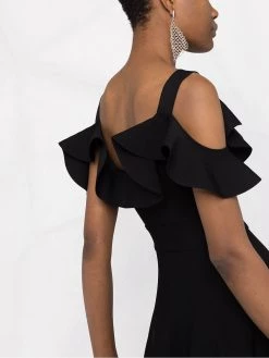 Alexander McQueen ruffle-sleeve skater dress