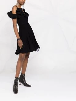 Alexander McQueen ruffle-sleeve skater dress