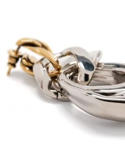 Alexander McQueen two-tone chain sculptural earrings