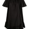 Alexander McQueen ruffle-trim cotton-poplin shirtdress