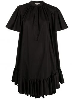 Alexander McQueen ruffle-trim cotton-poplin shirtdress
