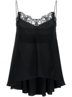 Alexander McQueen lace-embellished draped top