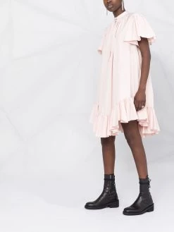 Cheap โ๏ธ Alexander McQueen Ruffle detail short sleeve ๐ dress โญ 13 Alexander McQueen ruffle-detail short-sleeve dress