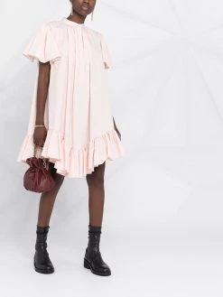 Alexander McQueen ruffle-detail short-sleeve dress