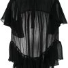Alexander McQueen sheer ruffled blouse