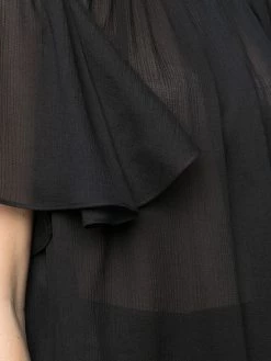 Alexander McQueen sheer ruffled blouse