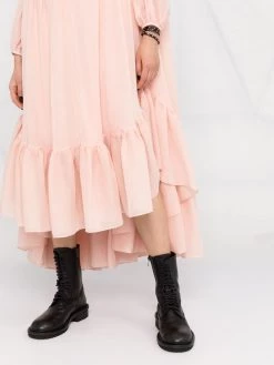 Alexander McQueen ruffle-hem long-sleeve dress