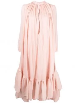 Alexander McQueen ruffle-hem long-sleeve dress
