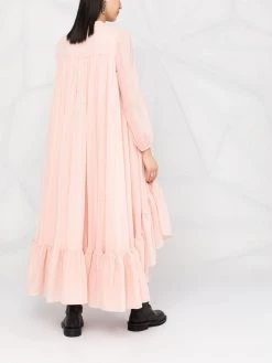 Alexander McQueen ruffle-hem long-sleeve dress