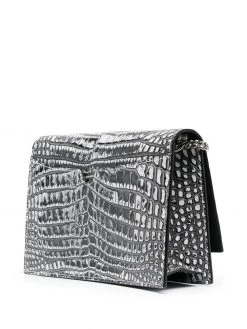 Alexander McQueen crocodile-effect shoulder bag