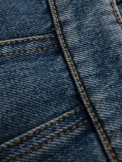 Alexander McQueen puff-sleeve denim dress