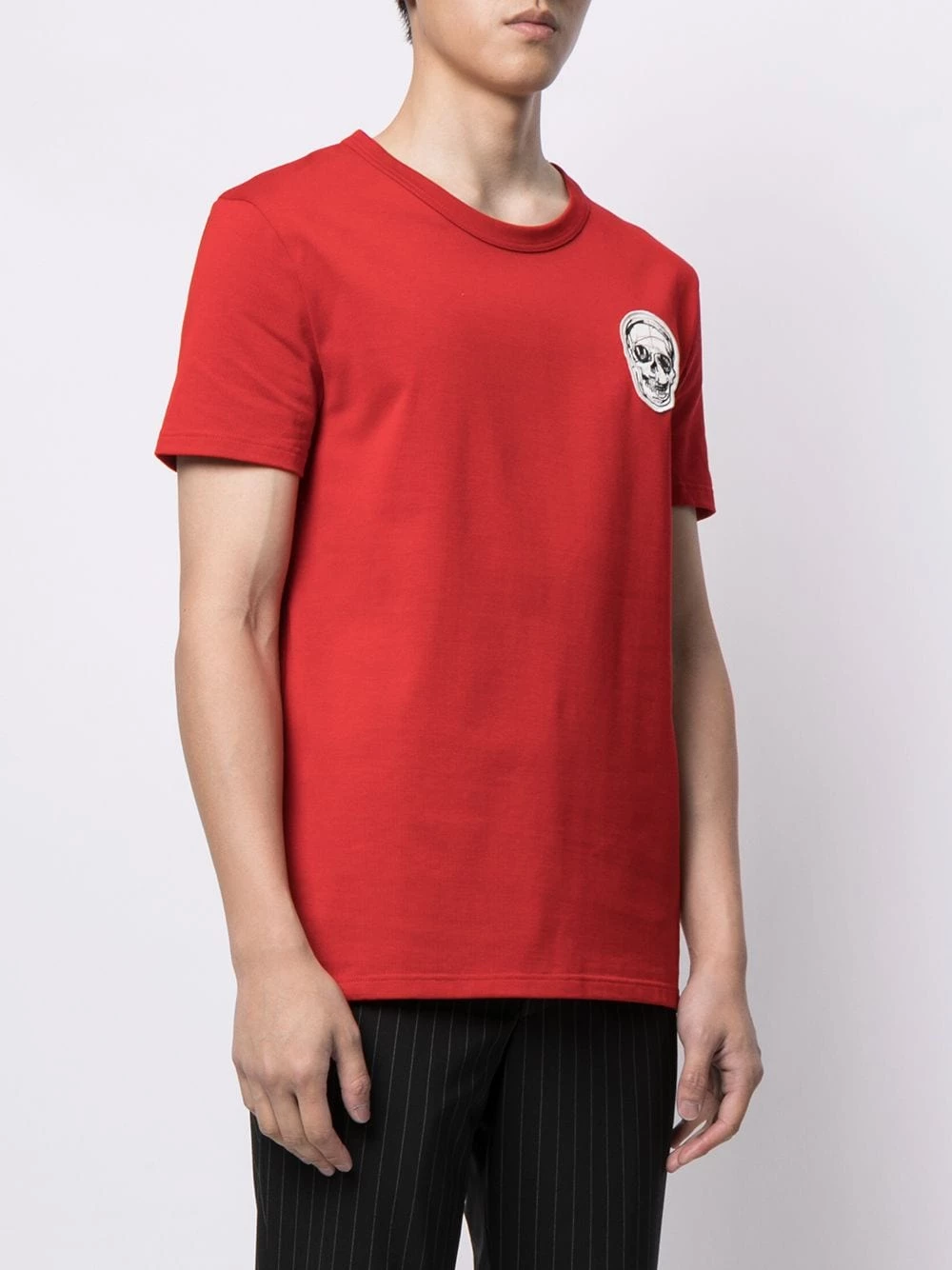 Budget โค๏ธ Alexander McQueen Embroidered design short sleeve T ๐ shirt โค๏ธ 3 Alexander McQueen embroidered-design short-sleeve T-shirt