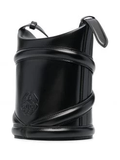 Alexander McQueen strap-detail bucket bag