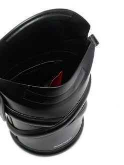 Alexander McQueen strap-detail bucket bag